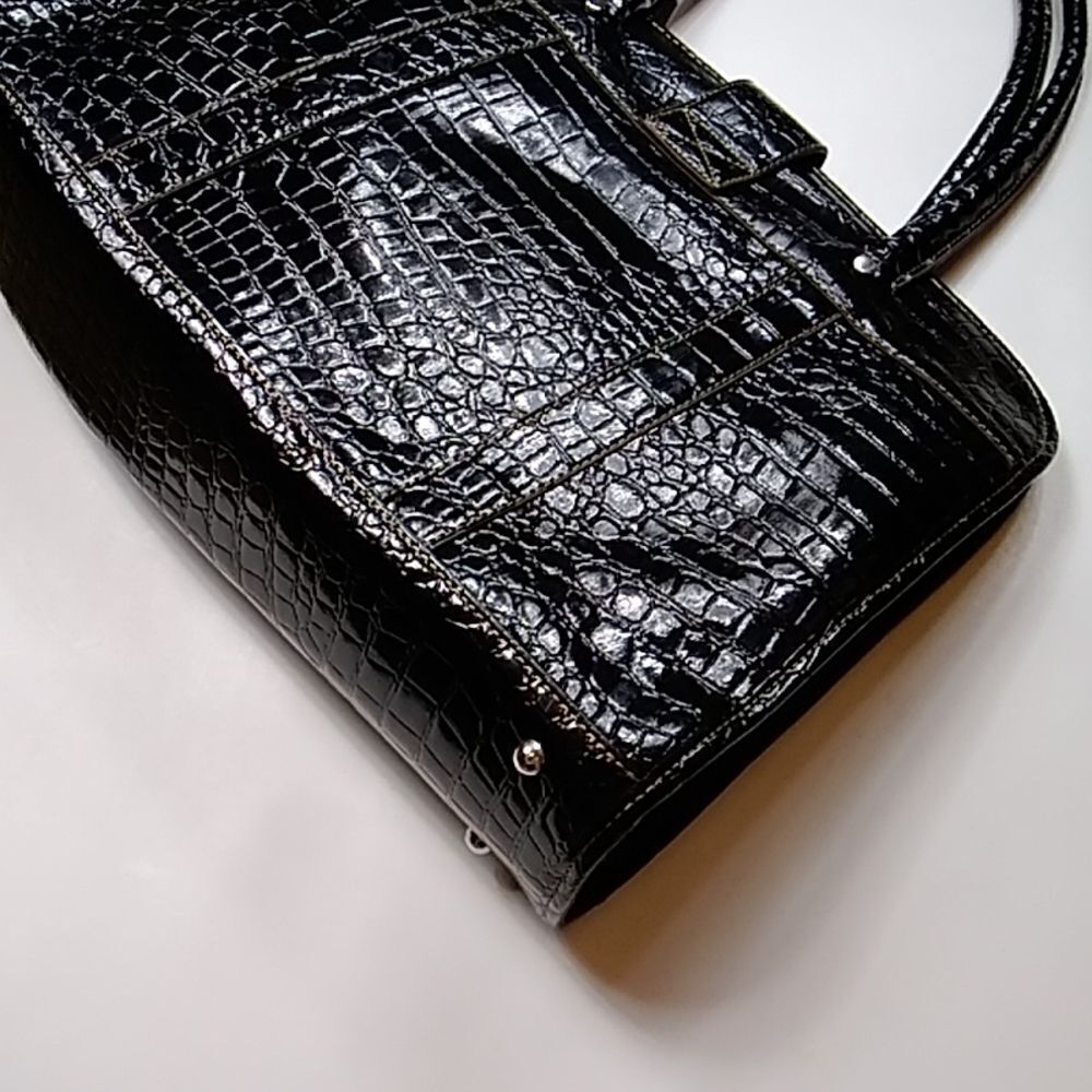 Vintage Large Black Laptop Bag - Picture 7 of 12